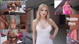 Beautiful 22 years Brazilian blonde fucked by 3 big cocks then gets peed on – Lola Morango