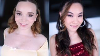 Amateur Allure Presents Selina Imai and Kimmy Kimm Draining Balls and Swallowing Cum